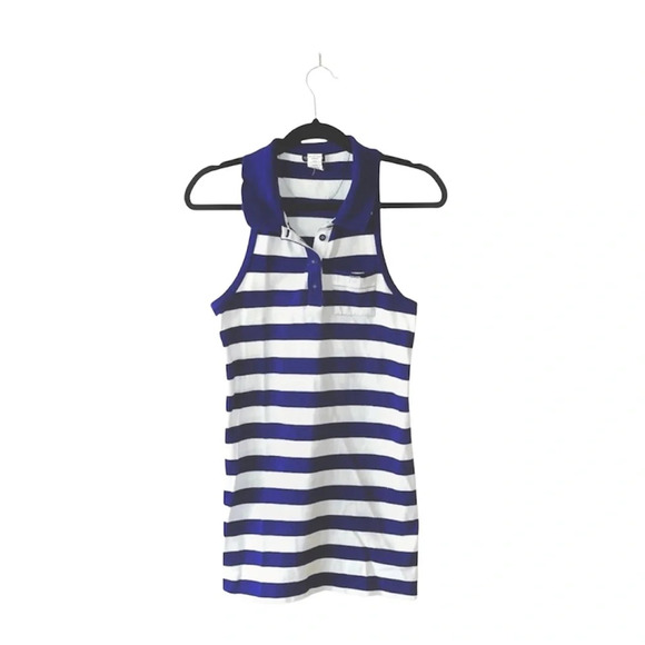Sperry Top-Sider Navy Blue & White Nautical Striped Dress Small Petite Women’s - Picture 1 of 12